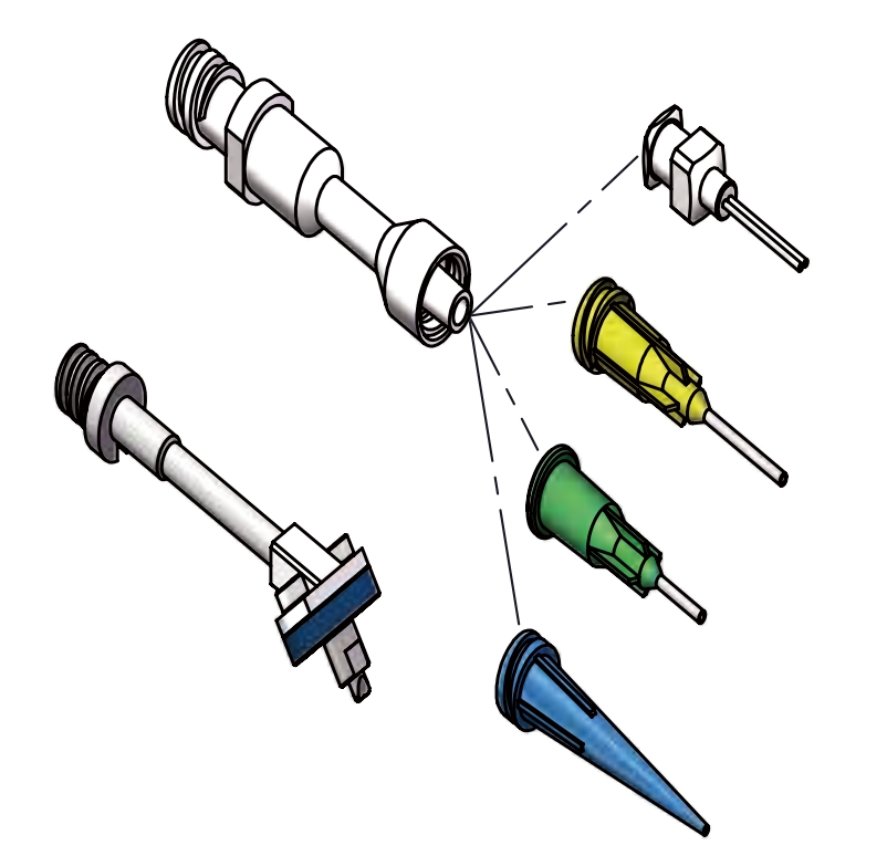 Epoxy dispensing tool nozzle for die bonding