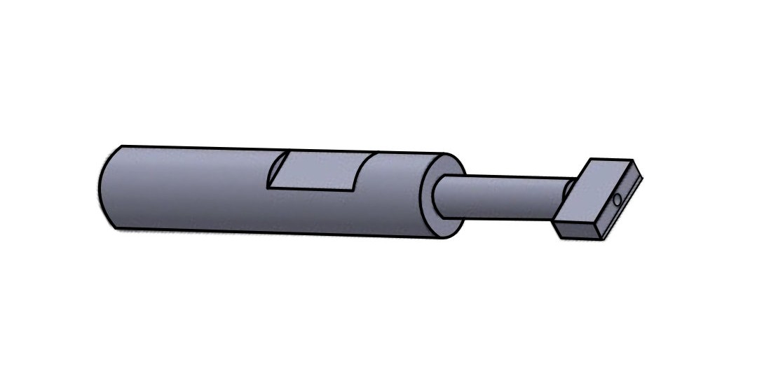 Shank structure 03 - flat-sided shank with angled tip